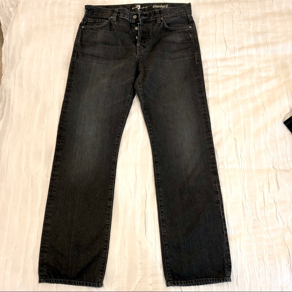 7 for All Mankind Dark Grey Standard Jeans